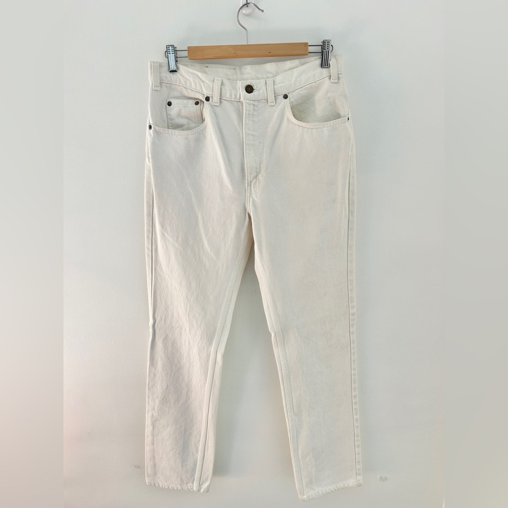 LEVI'S Vintage High Rise Straight Leg Jeans White Size 28 Red Tab